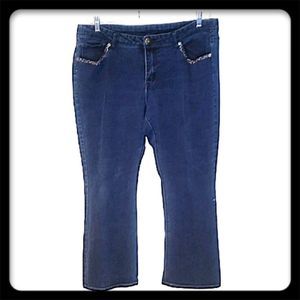 Jordache Plus Size Embellished Flap Pocket Jeans
